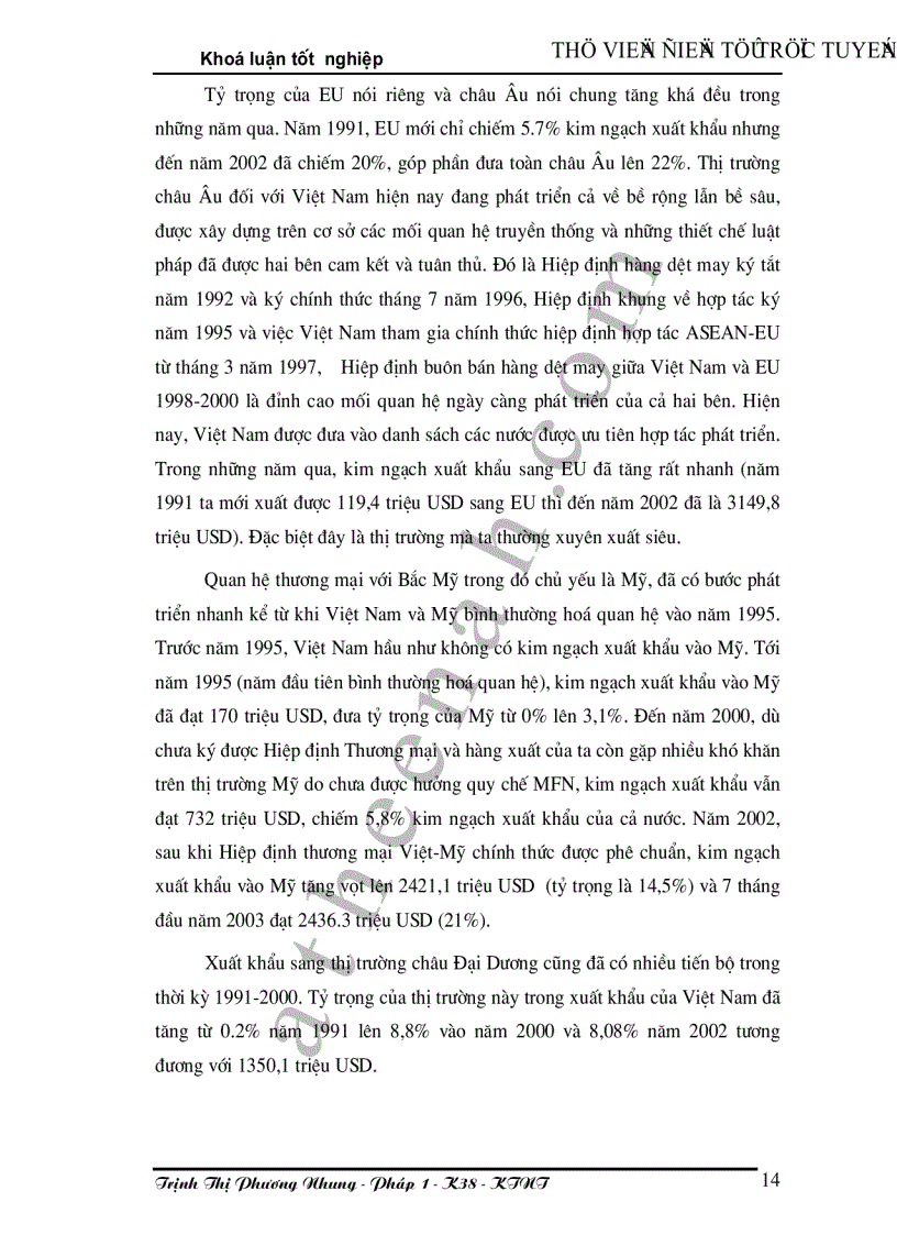 image for page Phương hướng phát triển thị trường xuất khẩu của Việt nam trong giai đoạn 2001 2010 và tầm nhìn đến năm 2020