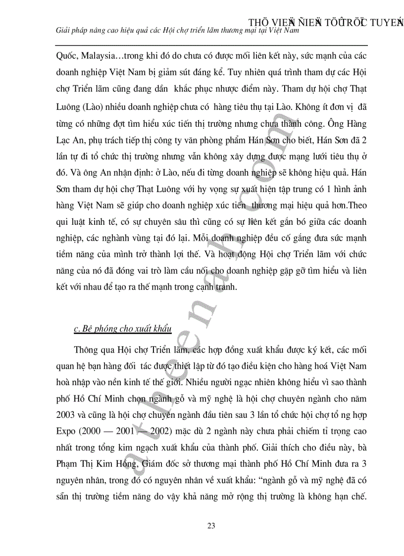 image for page Giải pháp nâng cao hiệu quả Hội chợ Triển lãm tại Việt Nam