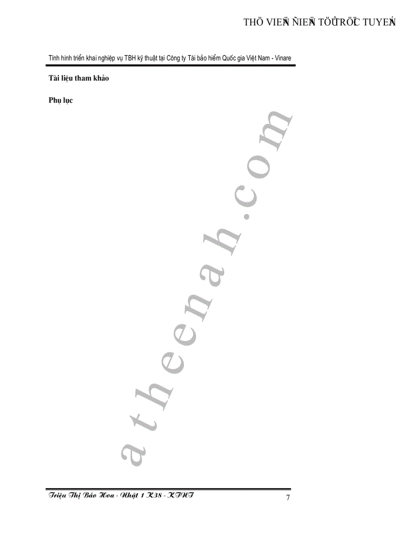 image for page Tình hình triển khai nghiệp vụ tái bảo hiểm kỹ thuật tại công ty tái bảo hiểm Quốc Gia Việt Nam Vinare
