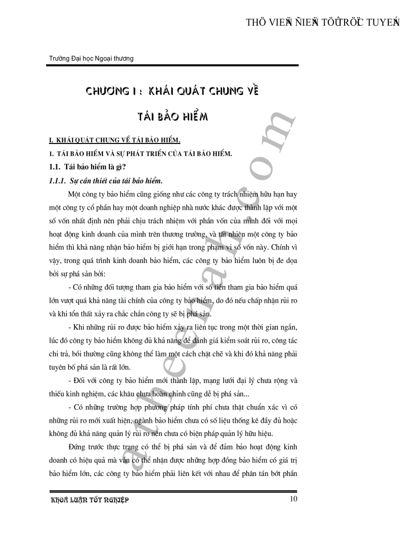 image for page Tình hình triển khai nghiệp vụ tái bảo hiểm kỹ thuật tại công ty tái bảo hiểm Quốc Gia Việt Nam Vinare