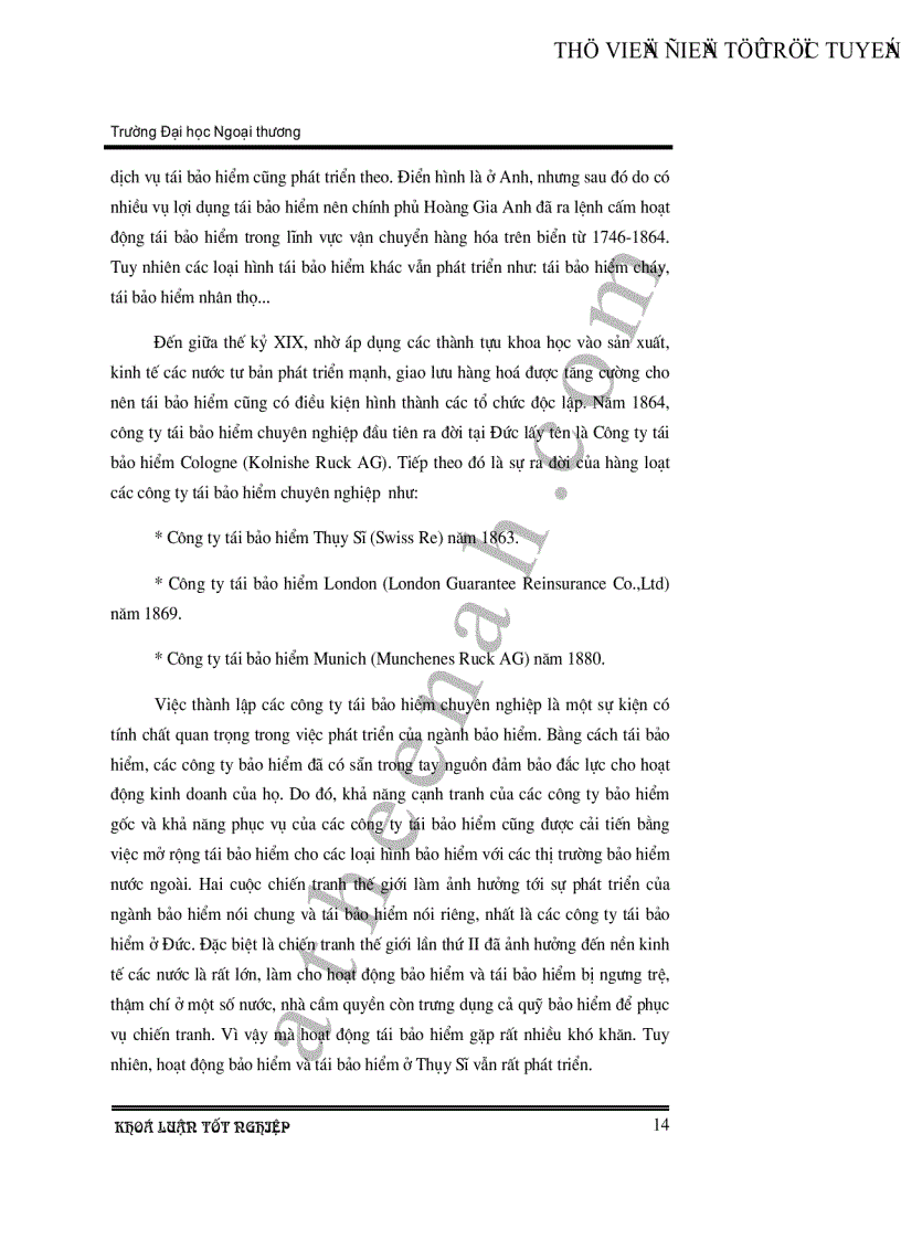 image for page Tình hình triển khai nghiệp vụ tái bảo hiểm kỹ thuật tại công ty tái bảo hiểm Quốc Gia Việt Nam Vinare