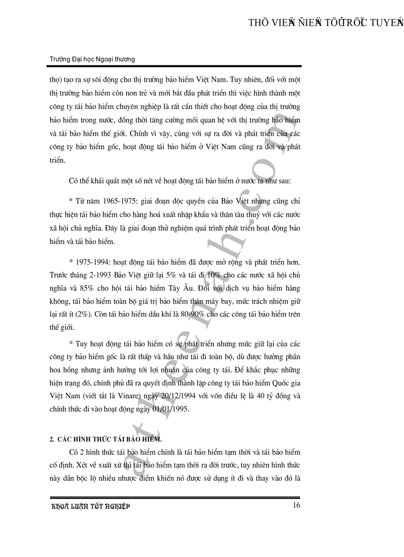 image for page Tình hình triển khai nghiệp vụ tái bảo hiểm kỹ thuật tại công ty tái bảo hiểm Quốc Gia Việt Nam Vinare