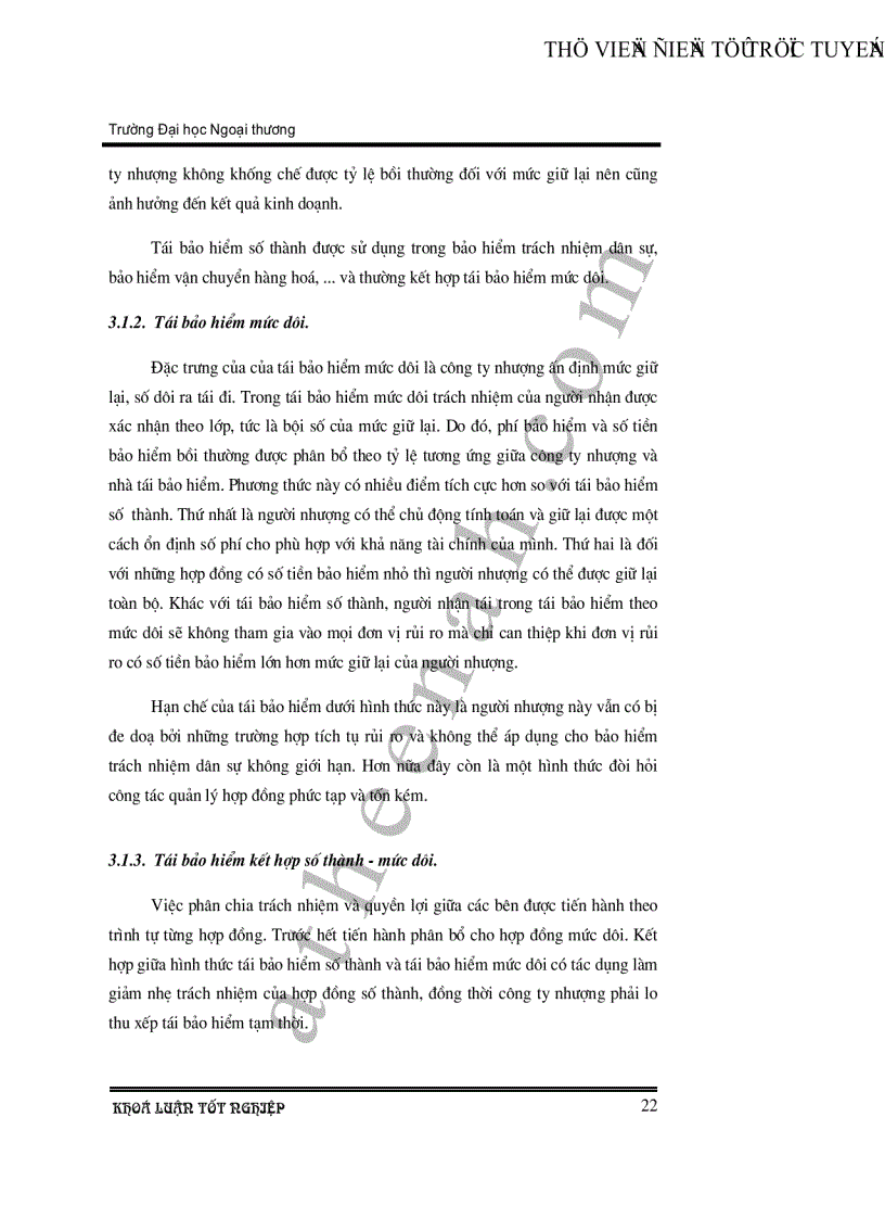 image for page Tình hình triển khai nghiệp vụ tái bảo hiểm kỹ thuật tại công ty tái bảo hiểm Quốc Gia Việt Nam Vinare