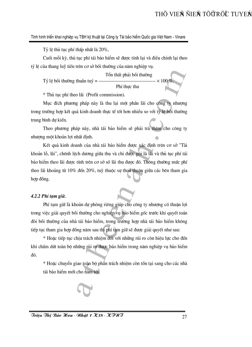 image for page Tình hình triển khai nghiệp vụ tái bảo hiểm kỹ thuật tại công ty tái bảo hiểm Quốc Gia Việt Nam Vinare