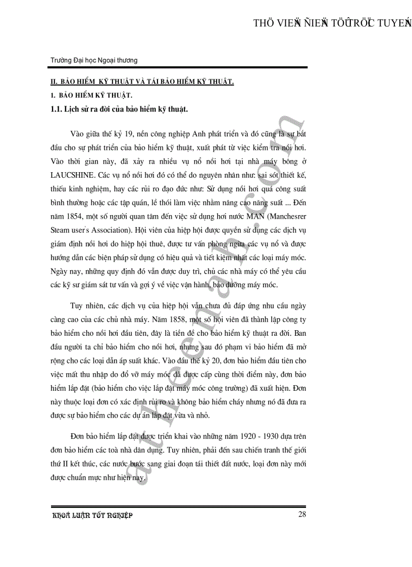 image for page Tình hình triển khai nghiệp vụ tái bảo hiểm kỹ thuật tại công ty tái bảo hiểm Quốc Gia Việt Nam Vinare