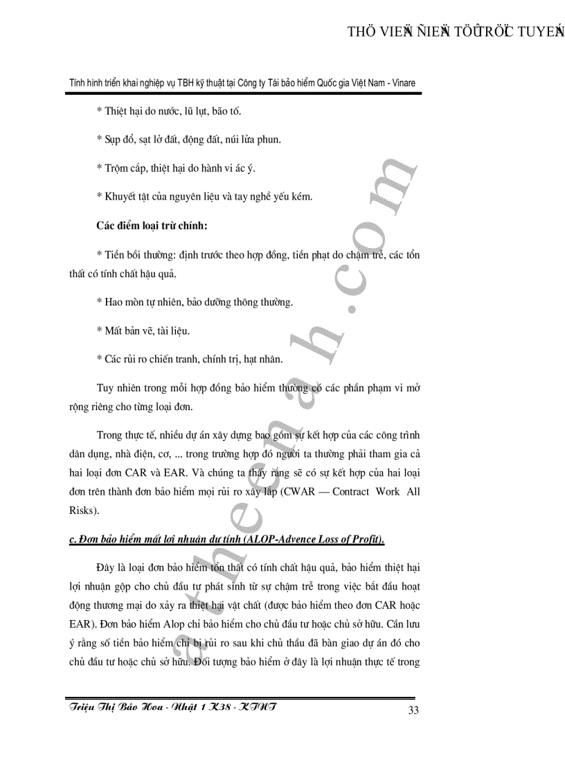 image for page Tình hình triển khai nghiệp vụ tái bảo hiểm kỹ thuật tại công ty tái bảo hiểm Quốc Gia Việt Nam Vinare