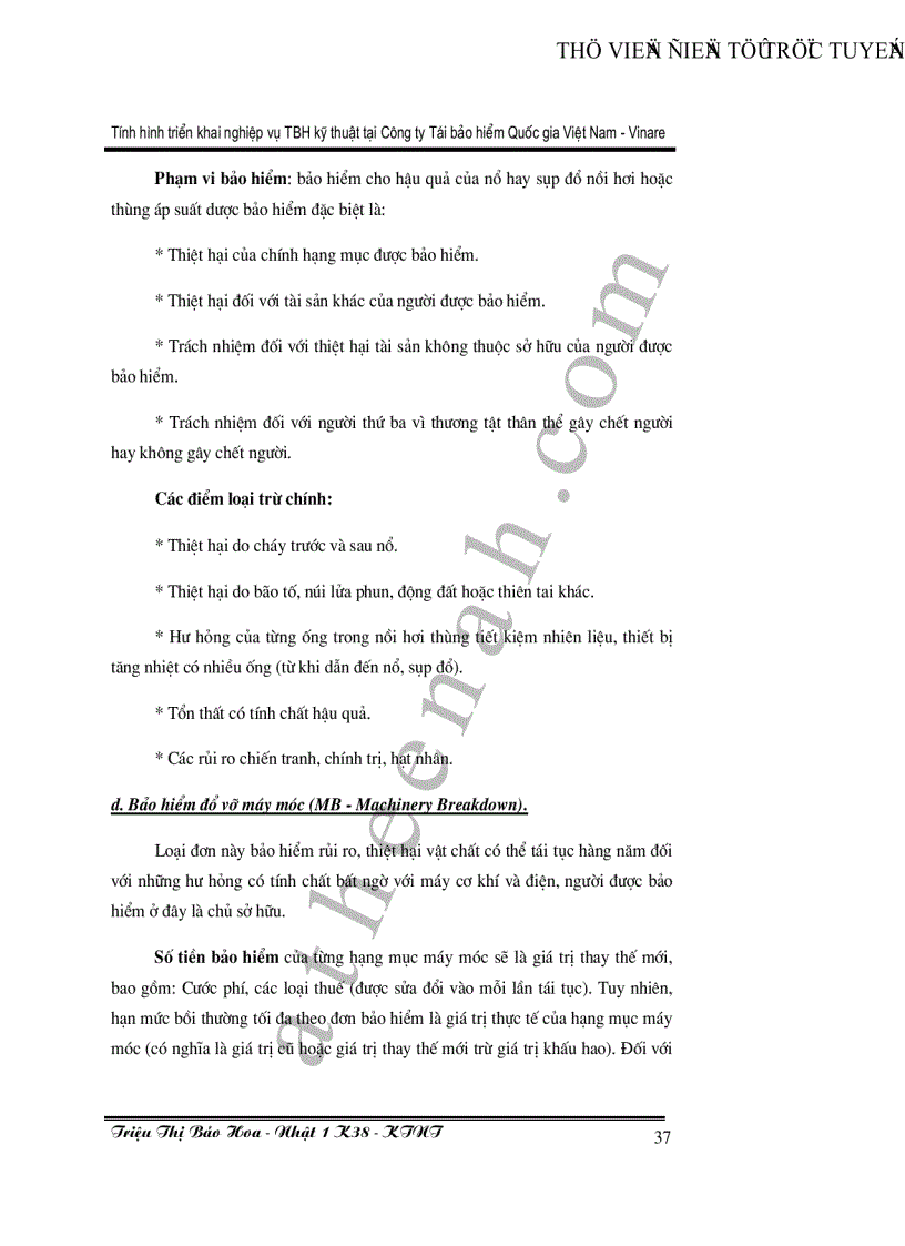 image for page Tình hình triển khai nghiệp vụ tái bảo hiểm kỹ thuật tại công ty tái bảo hiểm Quốc Gia Việt Nam Vinare