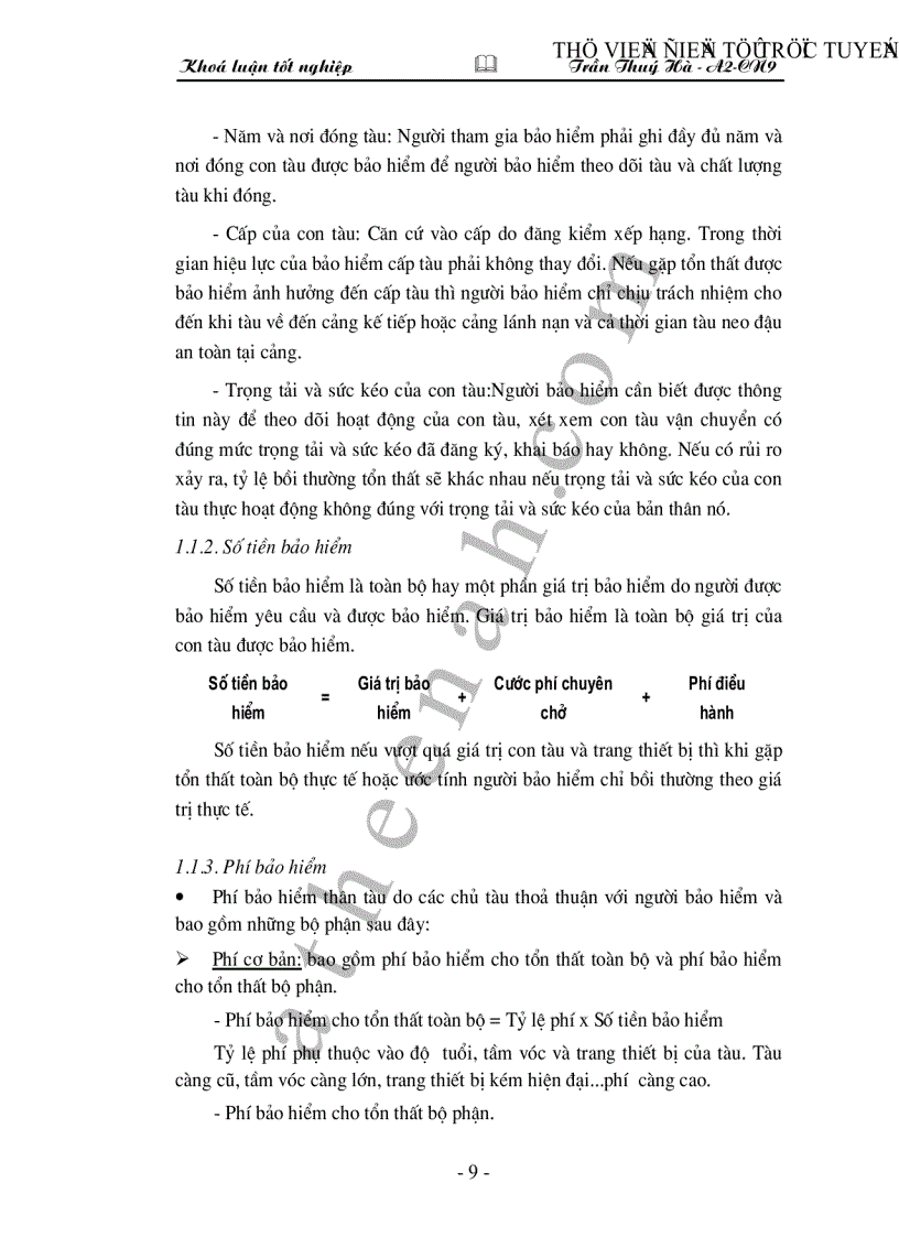 image for page Bảo hiểm thân tàu và trách nhiệm chủ tàu tại Tổng công ty bảo hiểm Việt Nam