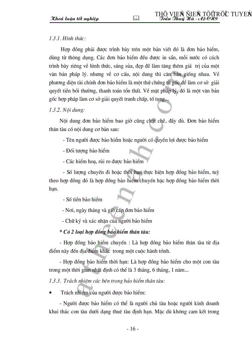 image for page Bảo hiểm thân tàu và trách nhiệm chủ tàu tại Tổng công ty bảo hiểm Việt Nam