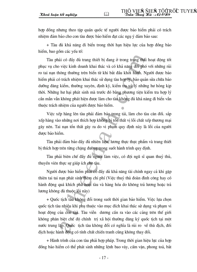 image for page Bảo hiểm thân tàu và trách nhiệm chủ tàu tại Tổng công ty bảo hiểm Việt Nam