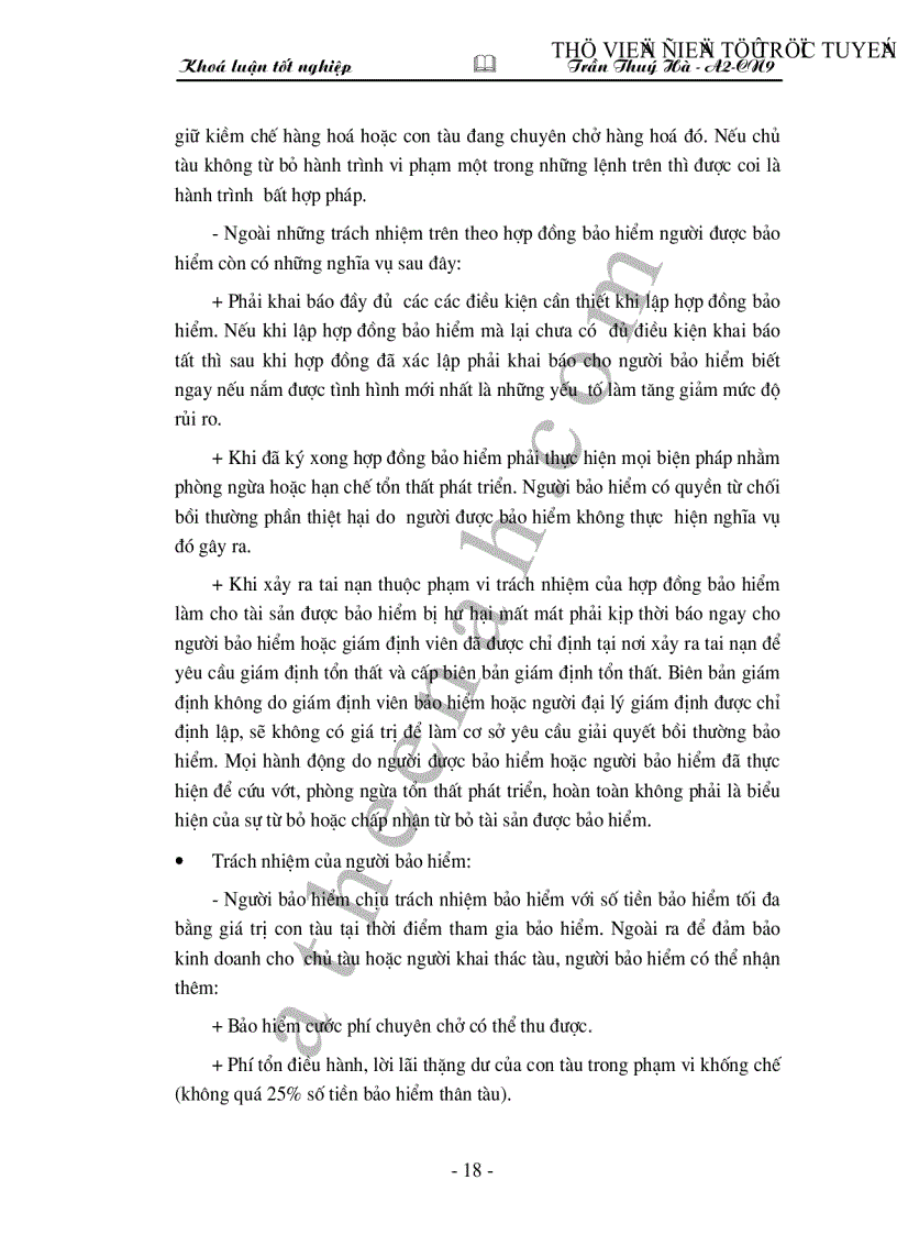 image for page Bảo hiểm thân tàu và trách nhiệm chủ tàu tại Tổng công ty bảo hiểm Việt Nam