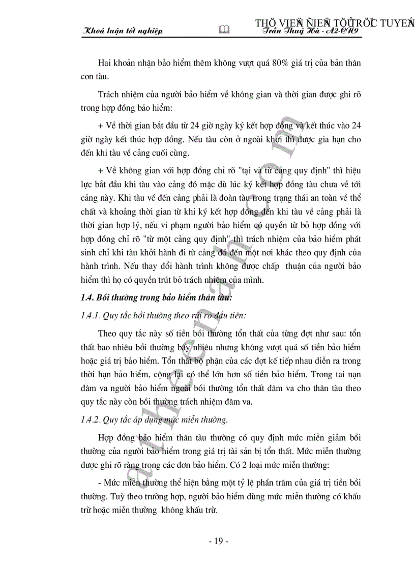 image for page Bảo hiểm thân tàu và trách nhiệm chủ tàu tại Tổng công ty bảo hiểm Việt Nam