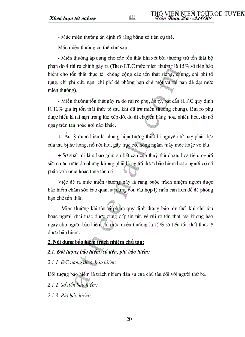 image for page Bảo hiểm thân tàu và trách nhiệm chủ tàu tại Tổng công ty bảo hiểm Việt Nam