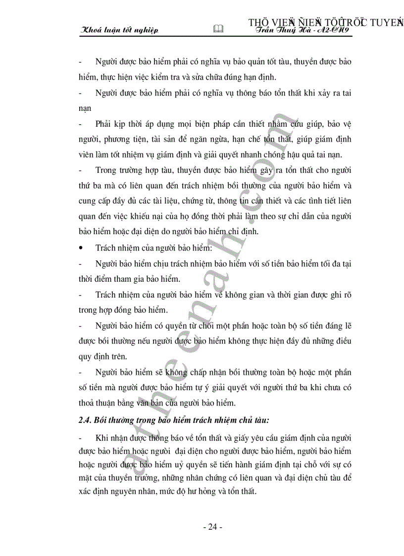 image for page Bảo hiểm thân tàu và trách nhiệm chủ tàu tại Tổng công ty bảo hiểm Việt Nam