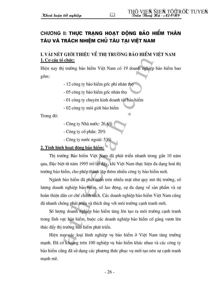 image for page Bảo hiểm thân tàu và trách nhiệm chủ tàu tại Tổng công ty bảo hiểm Việt Nam