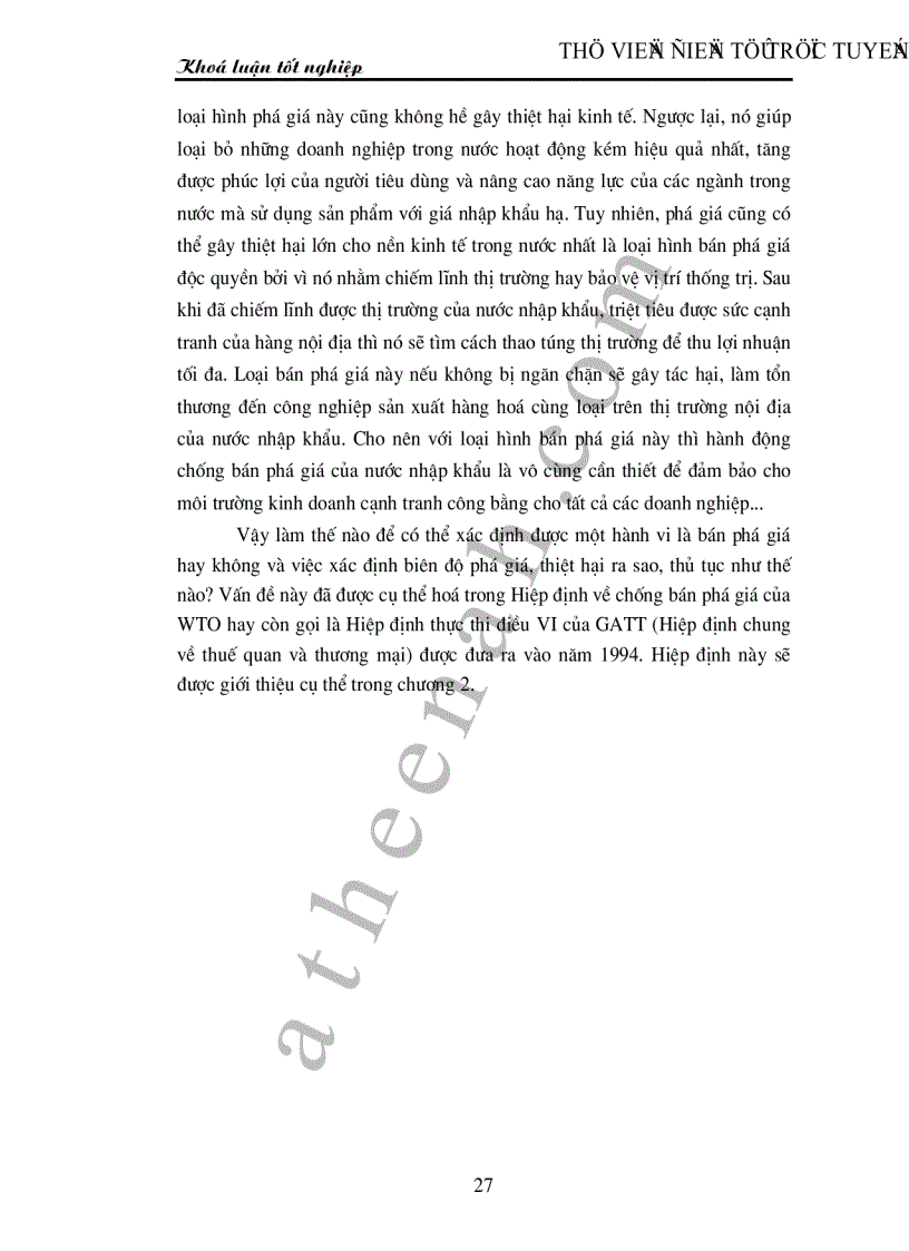 image for page Hiệp định về chống bán phá giá của WTO và một số giải pháp chống bán phá giá của Việt Nam trong tiến trình hội nhập kinh tế quốc tế