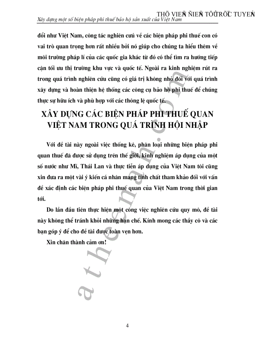 image for page Xây dựng các biện pháp phi thuế quanViệt nam trong quá trình hội nhập