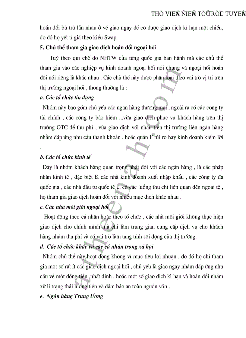 image for page Thực trạng và giải pháp nhằm mở rộng và nâng cao nghiệp vụ hối đoái hoán đổi tại các NHTM Việt Nam