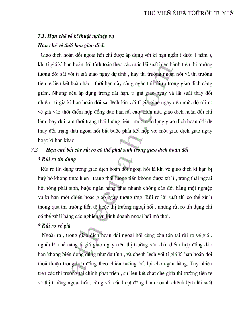 image for page Thực trạng và giải pháp nhằm mở rộng và nâng cao nghiệp vụ hối đoái hoán đổi tại các NHTM Việt Nam