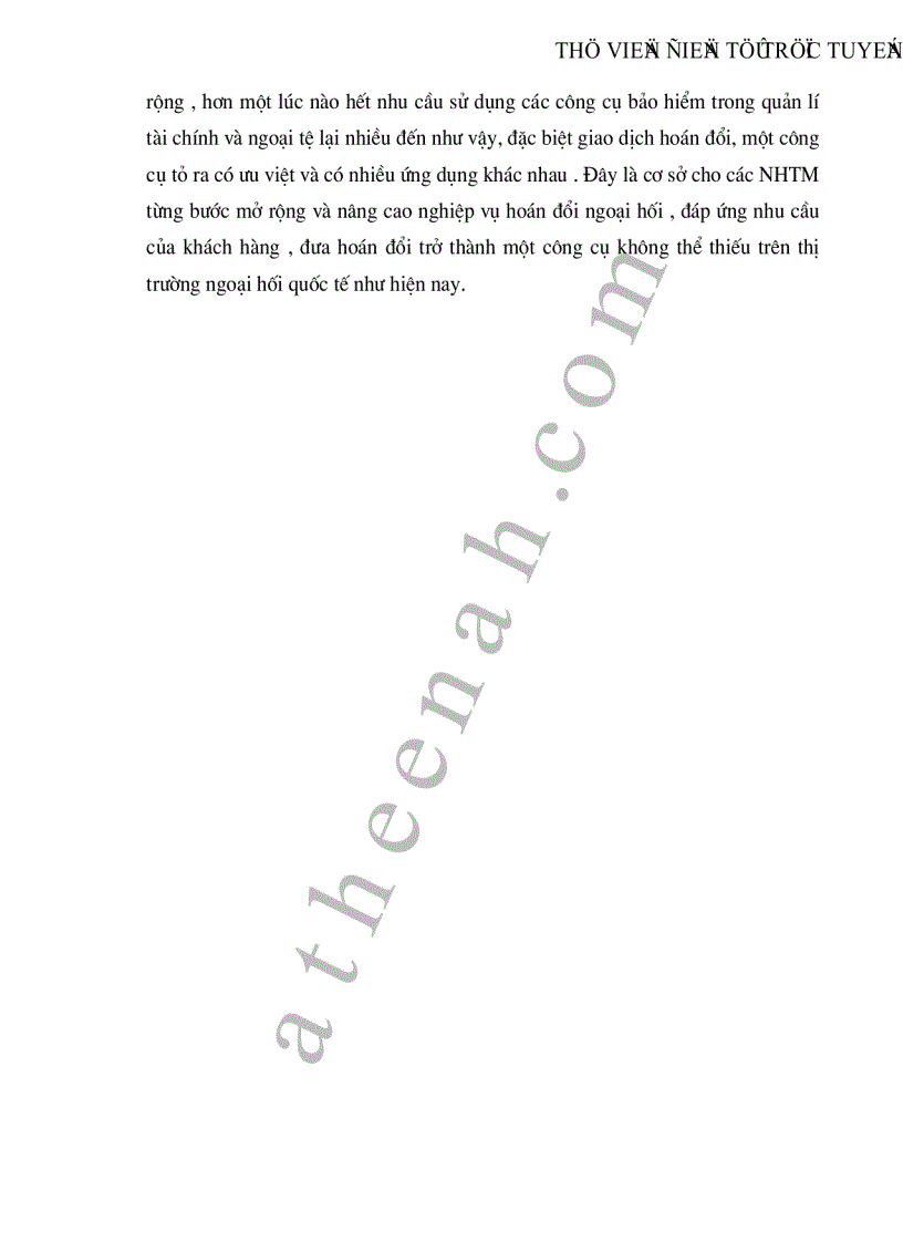 image for page Thực trạng và giải pháp nhằm mở rộng và nâng cao nghiệp vụ hối đoái hoán đổi tại các NHTM Việt Nam