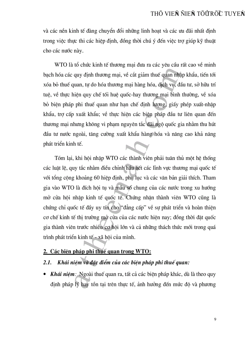 image for page Các biện pháp phi thuế quan và lộ trình cắt giảm của Việt Nam trong quá trình gia nhập Tổ chức Thương mại Thế giới WTO tới năm 2010