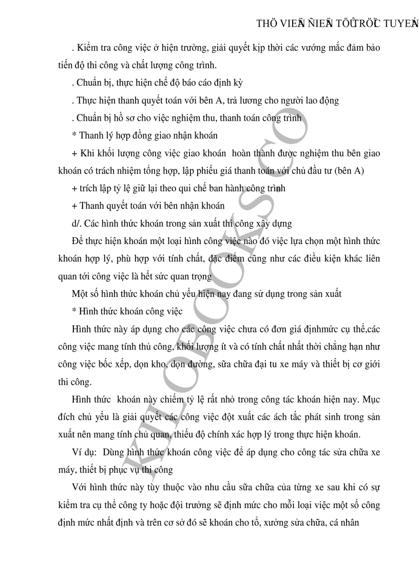 image for page Những giải pháp nhằm hoàn thiện và nâng cao chất lượng khoán công trình ở Công ty cơ giới và xây lắp số 12 trong giai đoạn hiện nay
