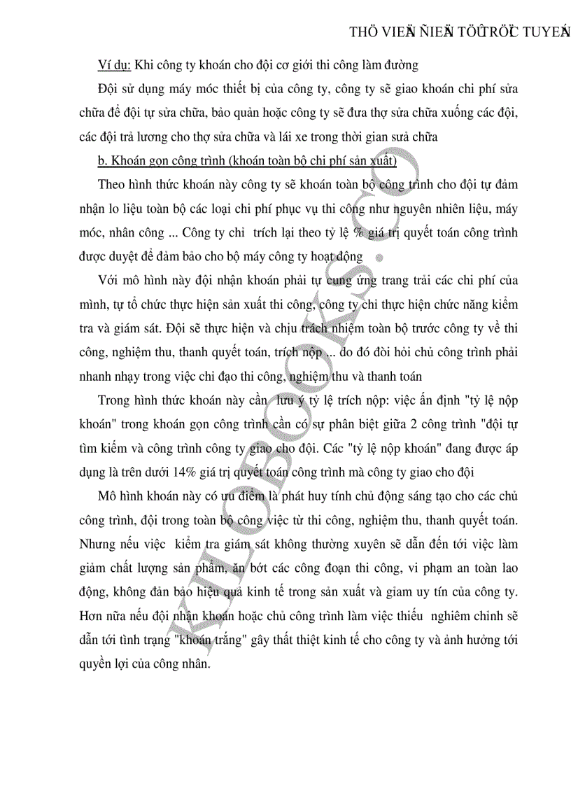 image for page Những giải pháp nhằm hoàn thiện và nâng cao chất lượng khoán công trình ở Công ty cơ giới và xây lắp số 12 trong giai đoạn hiện nay