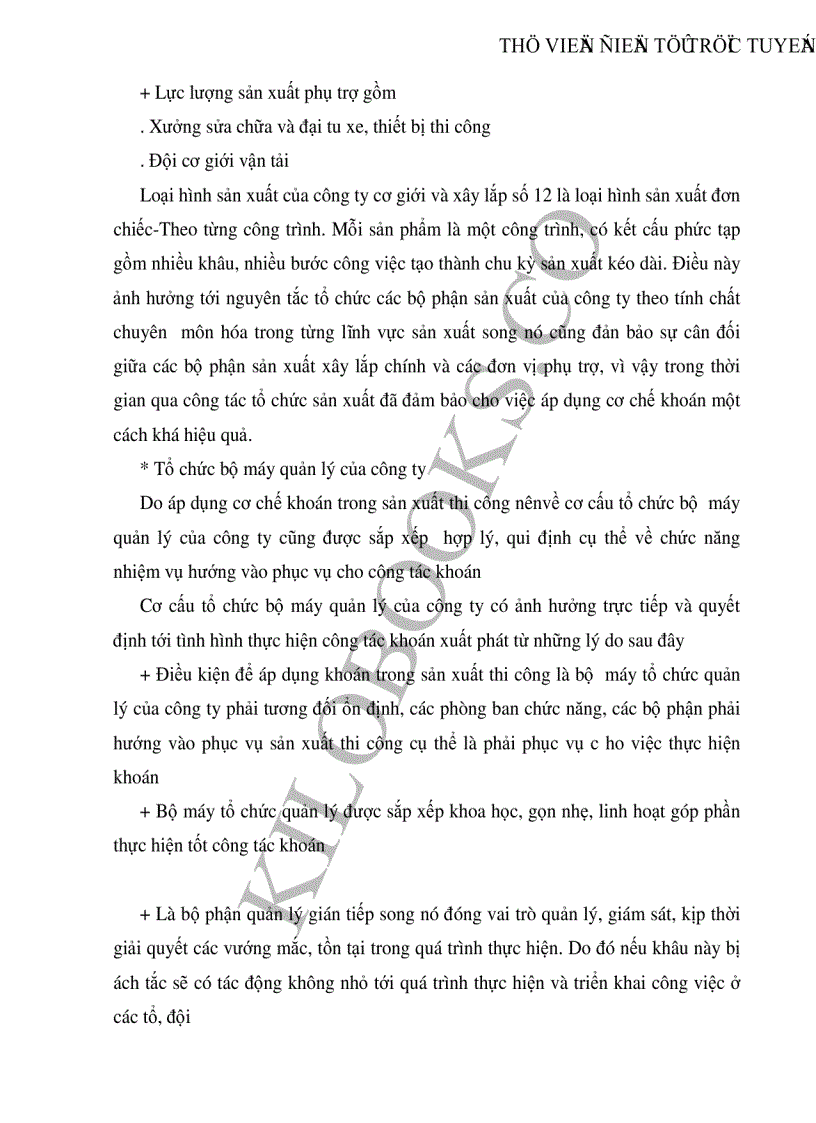 image for page Những giải pháp nhằm hoàn thiện và nâng cao chất lượng khoán công trình ở Công ty cơ giới và xây lắp số 12 trong giai đoạn hiện nay