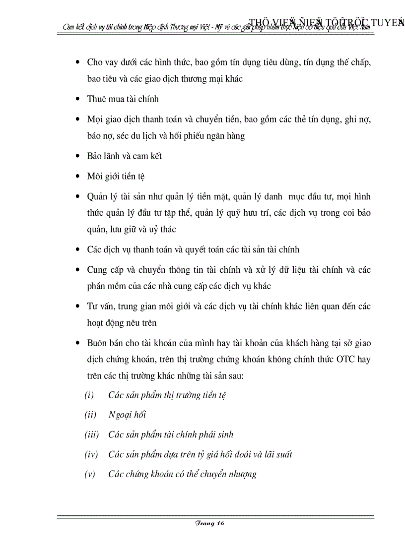 image for page Cam kết về dịch vụ tài chính trong Hiệp định Thương mại Việt Mỹ và các giải pháp nhằm thực hiện có hiệu quả của Việt Nam