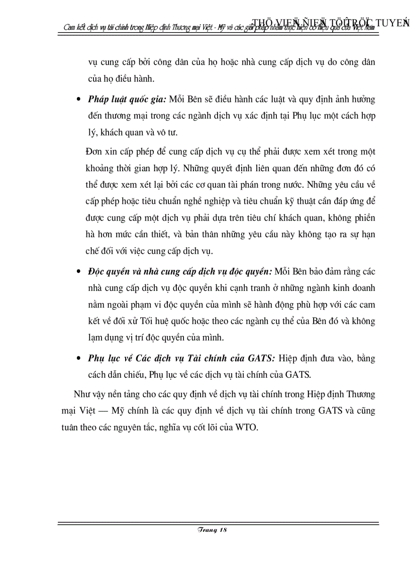 image for page Cam kết về dịch vụ tài chính trong Hiệp định Thương mại Việt Mỹ và các giải pháp nhằm thực hiện có hiệu quả của Việt Nam