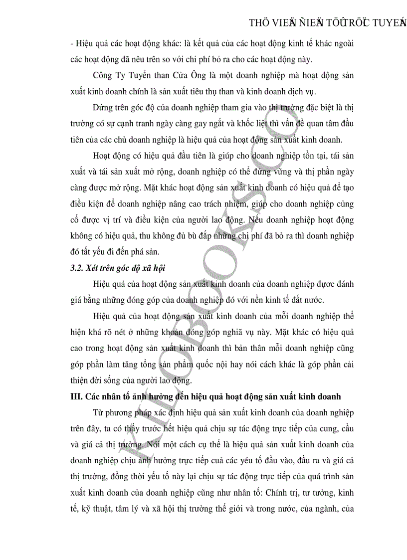 image for page Phân tích hiệu quả sản xuất kinh doanh và một số biện pháp nâng cao hiệu quả sản xuất kinh doanh của Công ty Tuyển than Cửa Ông