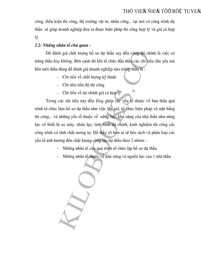 image for page Giải pháp nâng cao chất lượng lập hồ sơ dự thầu của Công ty Lắp máy điện nước và xây dựng Tổng Công ty xây dựng Hà Nội