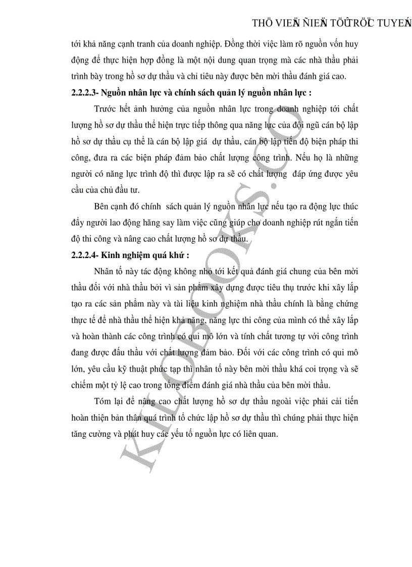 image for page Giải pháp nâng cao chất lượng lập hồ sơ dự thầu của Công ty Lắp máy điện nước và xây dựng Tổng Công ty xây dựng Hà Nội