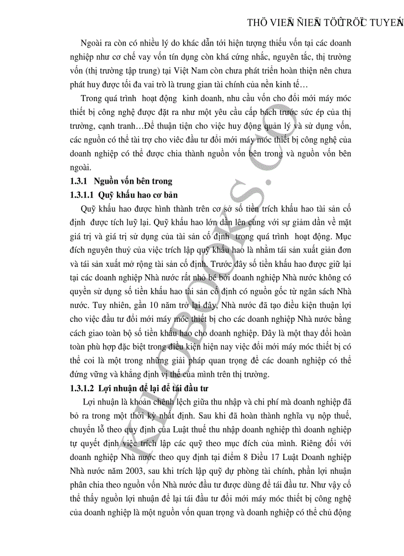 image for page Những giải pháp chủ yếu huy động vốn đổi mới thiết bị công nghệ tại Công ty cổ phần dệt 10 10