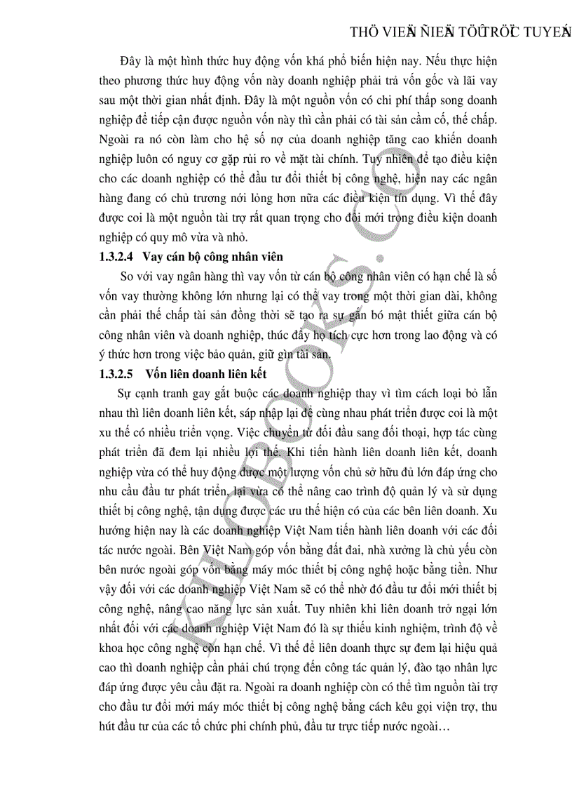image for page Những giải pháp chủ yếu huy động vốn đổi mới thiết bị công nghệ tại Công ty cổ phần dệt 10 10