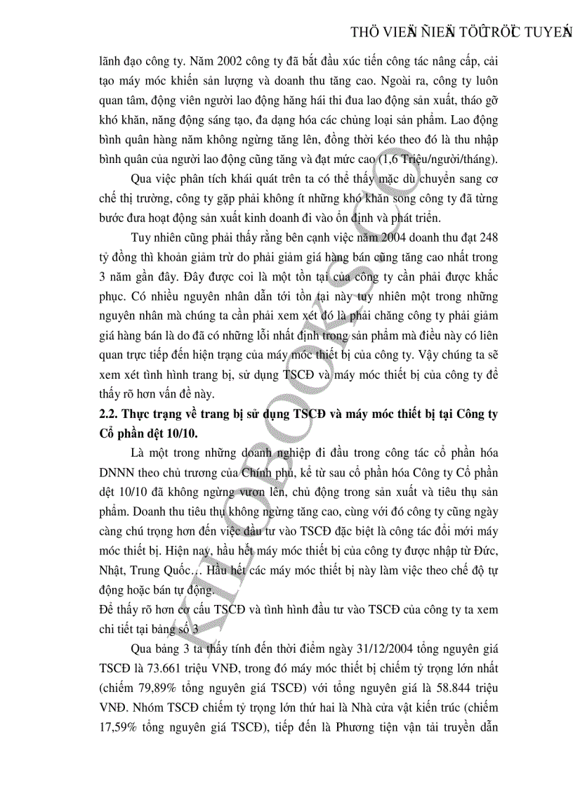 image for page Những giải pháp chủ yếu huy động vốn đổi mới thiết bị công nghệ tại Công ty cổ phần dệt 10 10