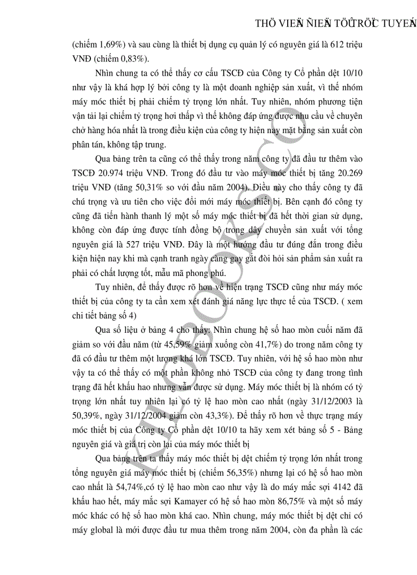 image for page Những giải pháp chủ yếu huy động vốn đổi mới thiết bị công nghệ tại Công ty cổ phần dệt 10 10