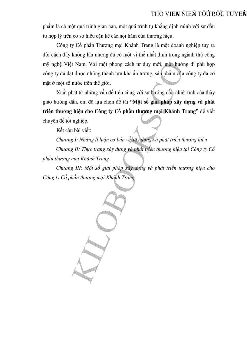 image for page Một số giải pháp xây dựng và phát triển thương hiệu cho Công ty Cổ phần thương mại Khánh Trang