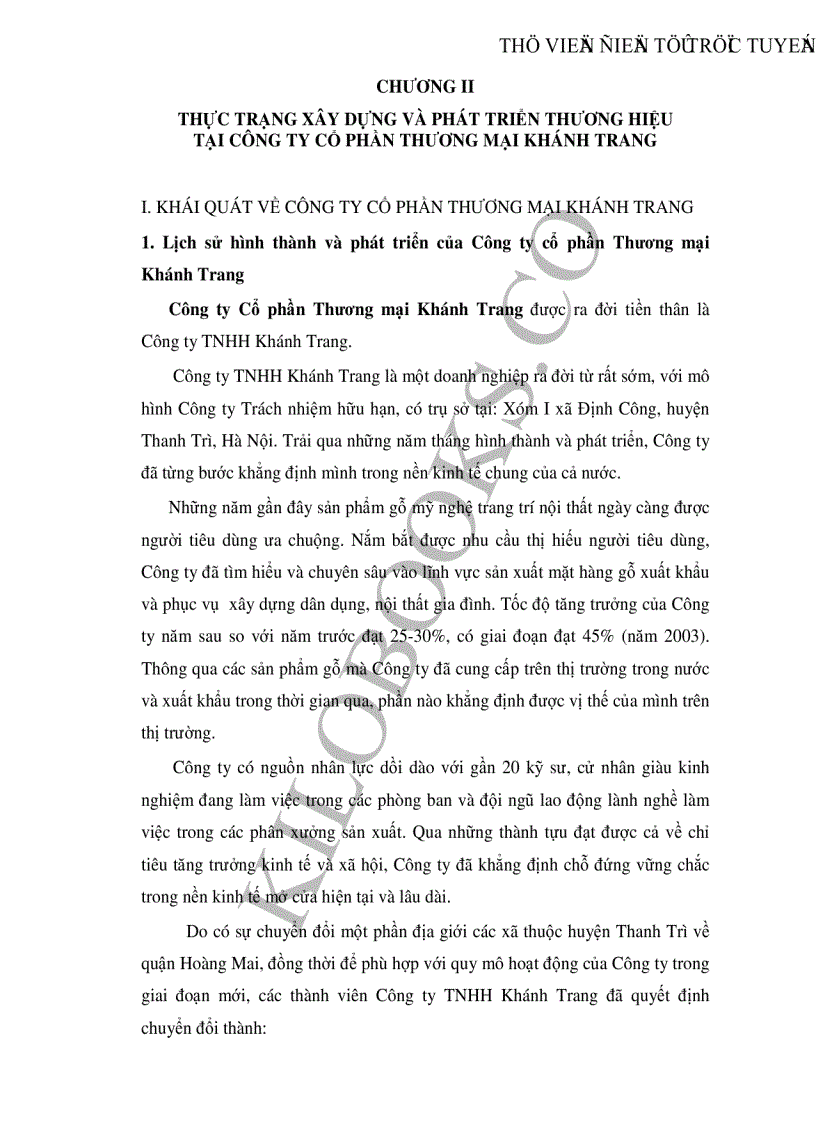 image for page Một số giải pháp xây dựng và phát triển thương hiệu cho Công ty Cổ phần thương mại Khánh Trang