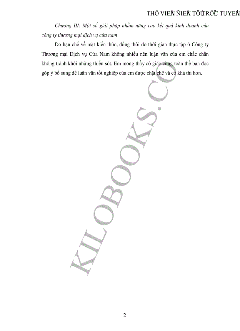 image for page Nghiên cứu thống kê kết quả kinh doanh của Công ty Thương mại Dịch vụ Cửa Nam thời kỳ 1998 2002