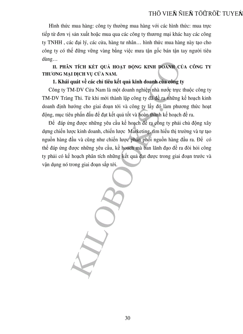image for page Nghiên cứu thống kê kết quả kinh doanh của Công ty Thương mại Dịch vụ Cửa Nam thời kỳ 1998 2002
