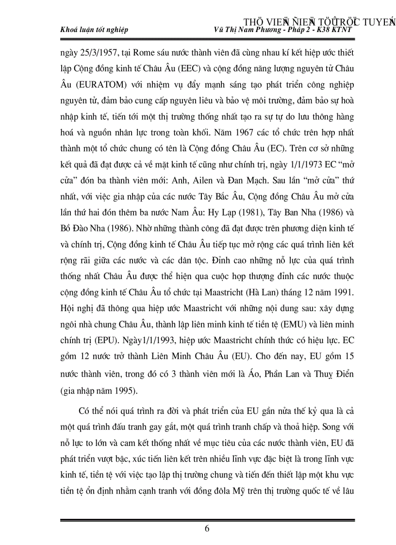 image for page Việc vận dụng các quy định pháp lý của Liên minh Châu Âu EU về chất lượng và nhãn hiệu sản phẩm trong xuất khẩu hàng hoá của Việt Nam vào thị trường này