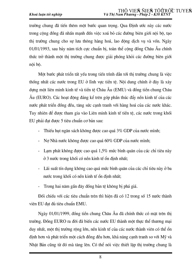 image for page Việc vận dụng các quy định pháp lý của Liên minh Châu Âu EU về chất lượng và nhãn hiệu sản phẩm trong xuất khẩu hàng hoá của Việt Nam vào thị trường này