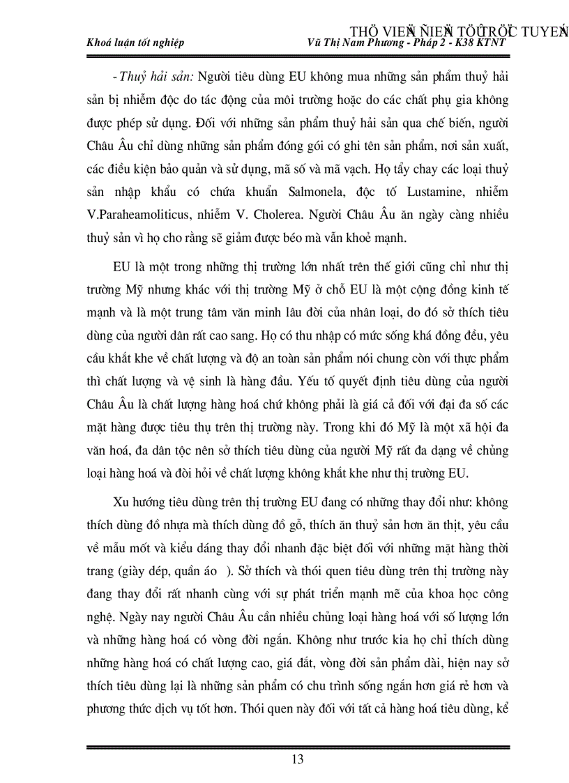 image for page Việc vận dụng các quy định pháp lý của Liên minh Châu Âu EU về chất lượng và nhãn hiệu sản phẩm trong xuất khẩu hàng hoá của Việt Nam vào thị trường này