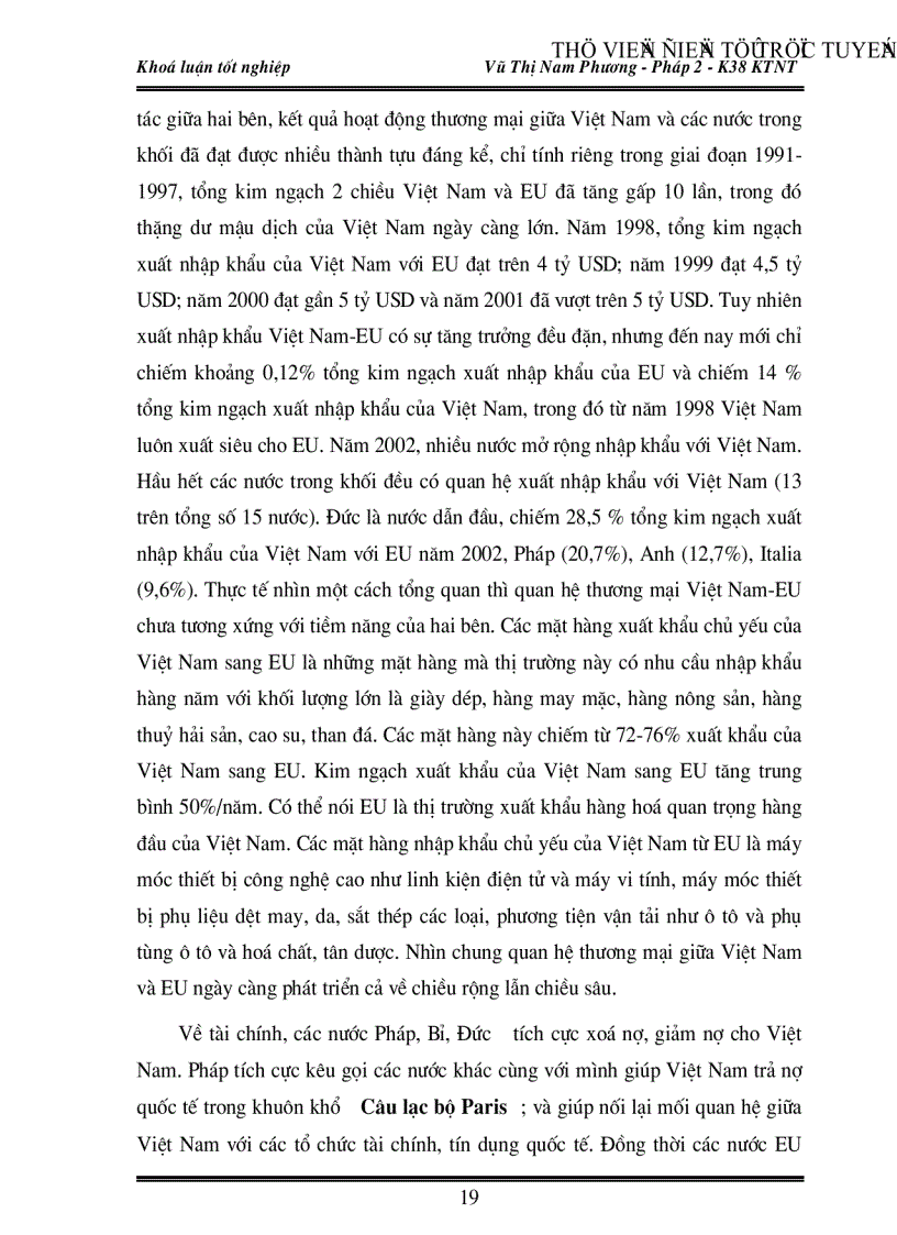 image for page Việc vận dụng các quy định pháp lý của Liên minh Châu Âu EU về chất lượng và nhãn hiệu sản phẩm trong xuất khẩu hàng hoá của Việt Nam vào thị trường này