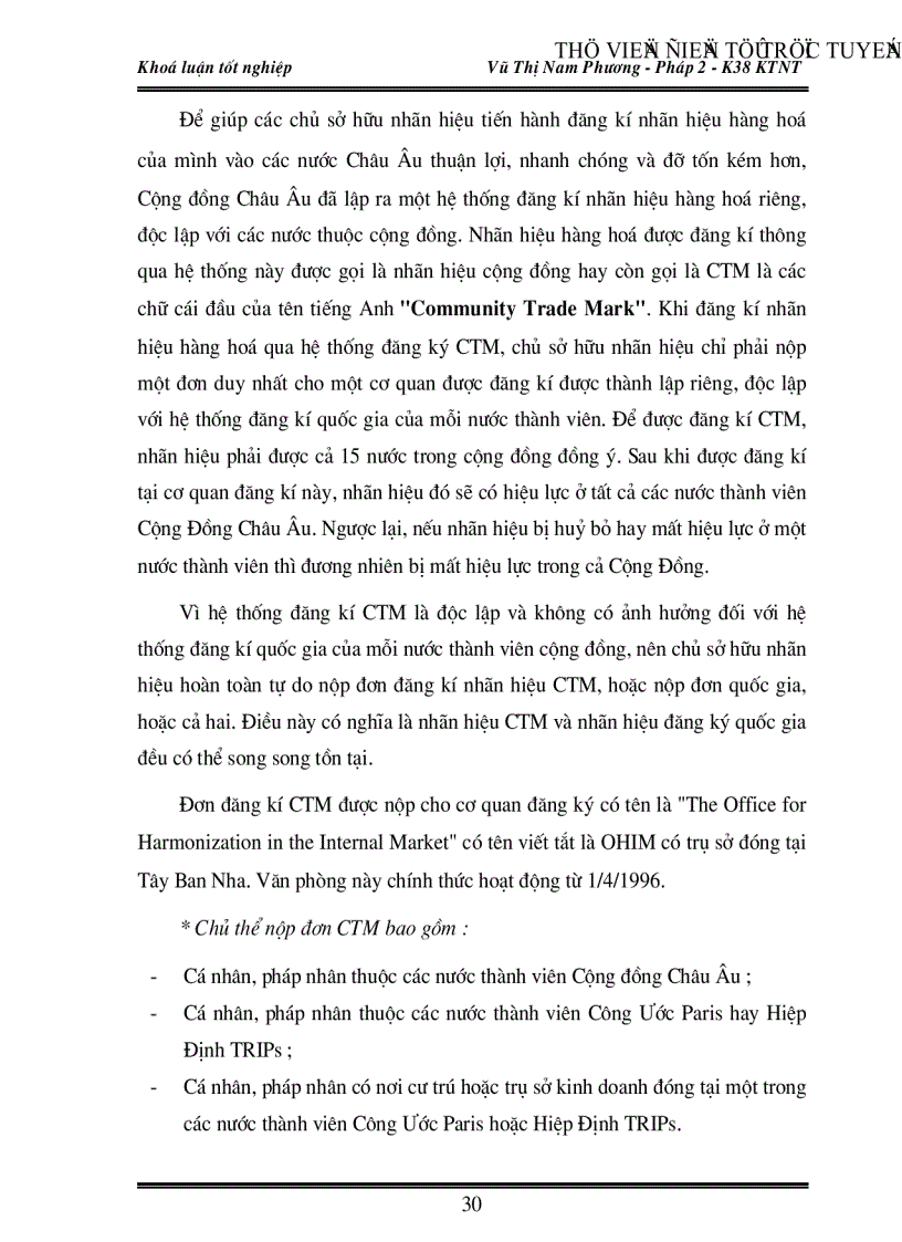 image for page Việc vận dụng các quy định pháp lý của Liên minh Châu Âu EU về chất lượng và nhãn hiệu sản phẩm trong xuất khẩu hàng hoá của Việt Nam vào thị trường này