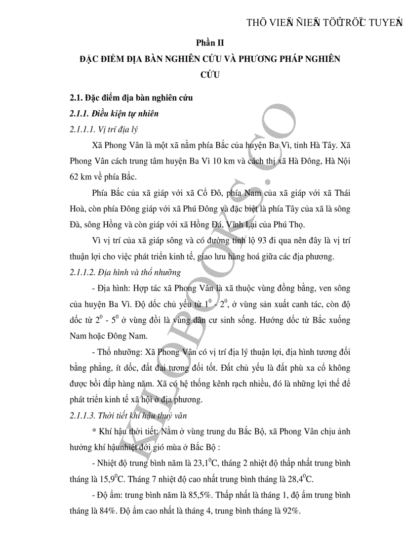 image for page Thực trạng và những giải pháp khuyến nông nhằm nâng cao hiệu quả sản xuất lúa của hợp tác xã Phong Vân huyện Ba Vì tỉnh Hà Tây