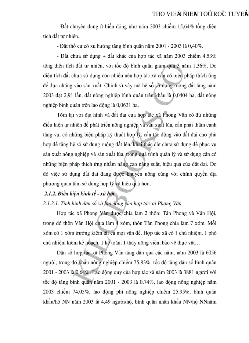 image for page Thực trạng và những giải pháp khuyến nông nhằm nâng cao hiệu quả sản xuất lúa của hợp tác xã Phong Vân huyện Ba Vì tỉnh Hà Tây