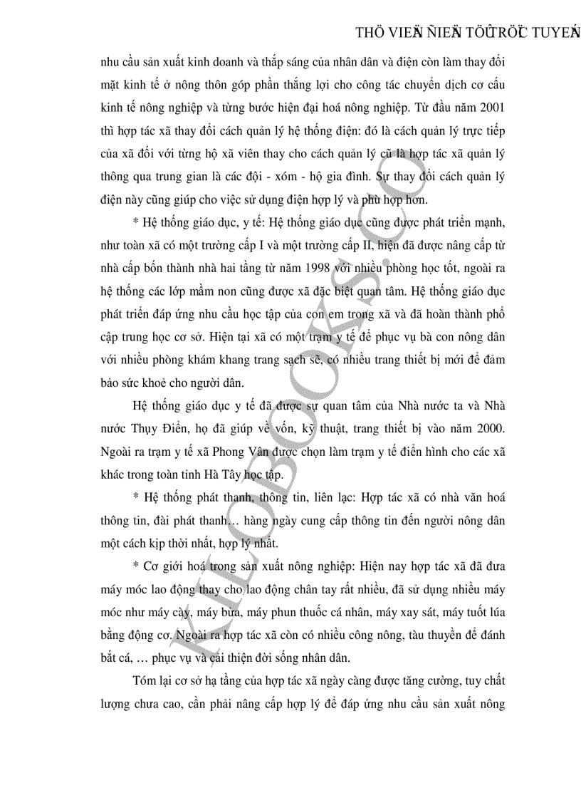 image for page Thực trạng và những giải pháp khuyến nông nhằm nâng cao hiệu quả sản xuất lúa của hợp tác xã Phong Vân huyện Ba Vì tỉnh Hà Tây