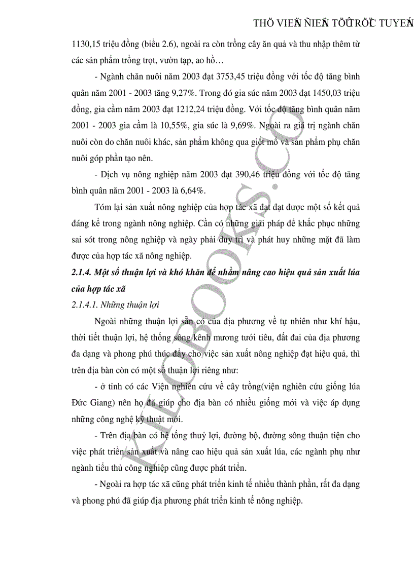 image for page Thực trạng và những giải pháp khuyến nông nhằm nâng cao hiệu quả sản xuất lúa của hợp tác xã Phong Vân huyện Ba Vì tỉnh Hà Tây